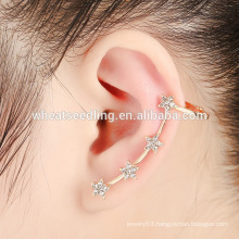 hot sale cute lovely star shaped earrings holder stud earring crystal